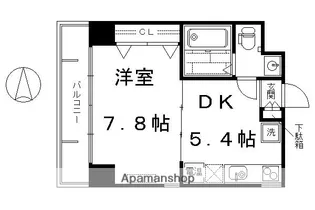 京都府京都市下京区升屋町【マンション】の間取り