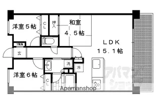 ザ・京都レジデンス岡崎【503号室】の間取り