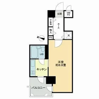 ライオンズマンション四条大宮【0705号室】の間取り