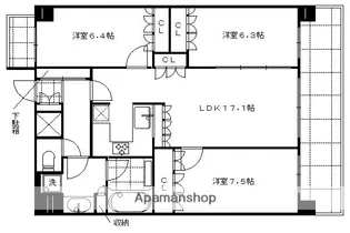 リーガル京都御所西II【502号室】の間取り