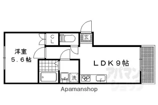 しら川小路【201号室】の間取り