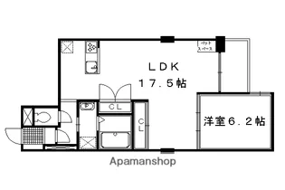 ヴィラスタジオーネ御所南【303号室】の間取り