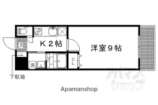 カノン修学院【106号室】の間取り