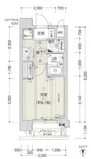 プレサンス京都四条烏丸【8階】の間取り