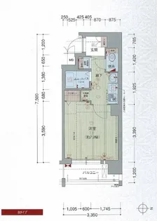 プレサンス京都三条響洛【0502号室】の間取り