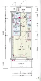プレサンス京都四条烏丸響【5階】の間取り