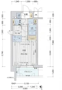 プレサンス京大東【2階】の間取り