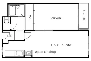 クラウンコーポ【1002号室】の間取り