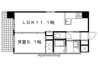 シルエラ御所南【101号室】の間取り