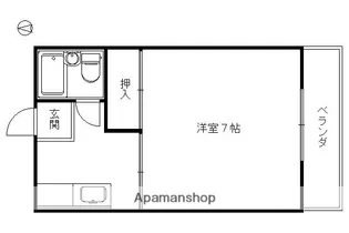 ハウスサンシャイン【202号室】の間取り