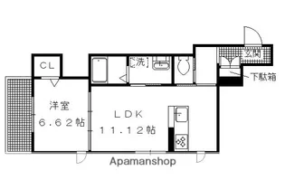 シャーメゾン御前西【206号室】の間取り