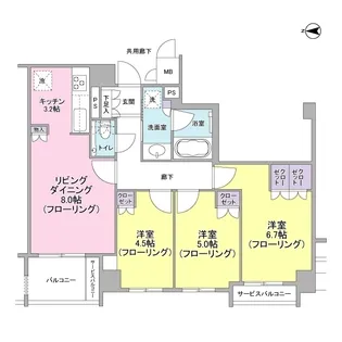 ブランズ京都御所西【0304号室】の間取り