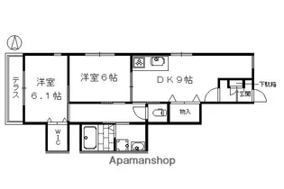 京都府京都市下京区梅小路西中町【アパート】の間取り