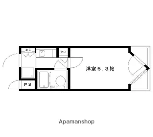 DETOM-1鴨川【3階】の間取り