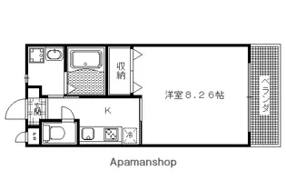 エクセレント出町柳【106号室】の間取り