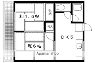 修学院ローズハイツ【201号室】の間取り