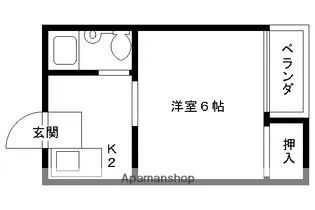 新山荘【203号室】の間取り