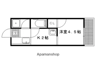 1Kの間取り画像