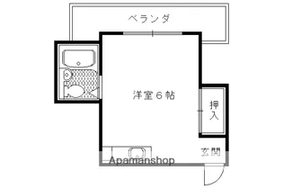 岩倉中大鷺町マンション【206号室】の間取り