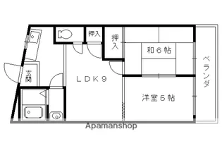 パラシオン堤【203号室】の間取り