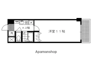 シャン・ド・フルール【307号室】の間取り
