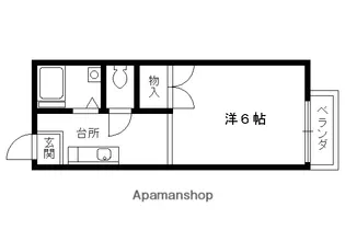 ハイツ詩仙院【103号室】の間取り
