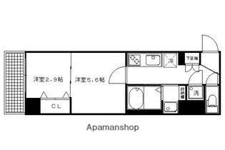 ファーストフィオーレ京都西陣【1階】の間取り
