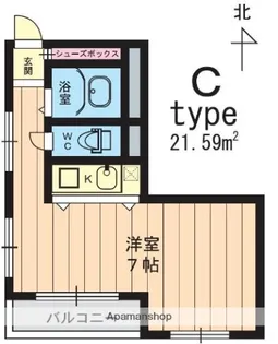 クリーンリビング四条大宮【303号室】の間取り