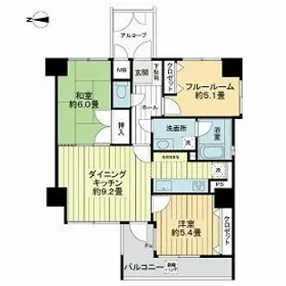 アパガーデンコート京都駅前【1103号室】の間取り