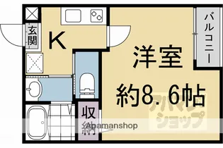 スプリングス壬生【4階】の間取り