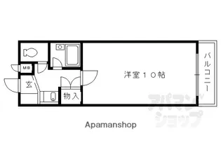 ウッドワード布屋町【305号室】の間取り