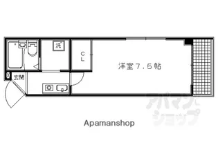 ビバ丸太町【203号室】の間取り