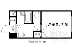 グランタック河原町五条【606号室】の間取り