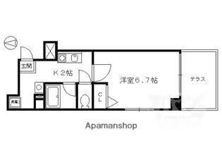 バインオークノチェ【102号室】の間取り