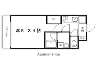 プレジール御所東【101号室】の間取り