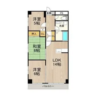 サウスビン【5階】の間取り