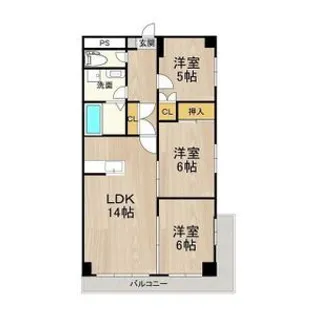 サウスビン【5階】の間取り