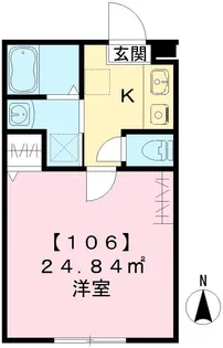 サンクトスコート京都駅北【106号室号室】の間取り