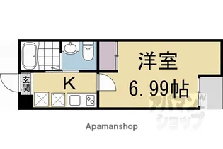 KAMO RIVER 清水五条【306号室】の間取り