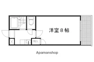 ベルヴィ武者小路【202号室】の間取り