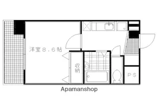 ハウスセゾン北野【204号室】の間取り