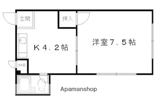 ヴィラ天神【307号室】の間取り