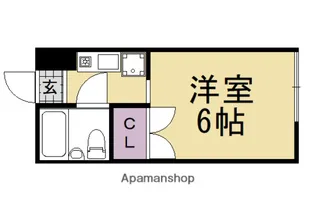 コーポ関根【2F北側号室】の間取り