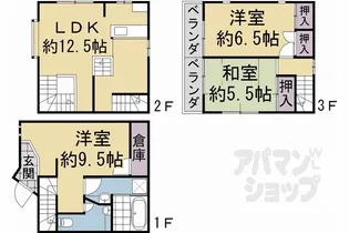 京都府京都市伏見区淀樋爪町【一戸建】の間取り
