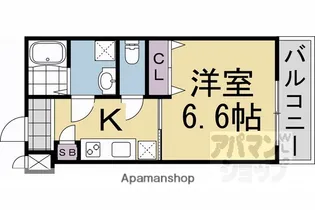 POUR TOUJOURS 東福寺【307号室】の間取り