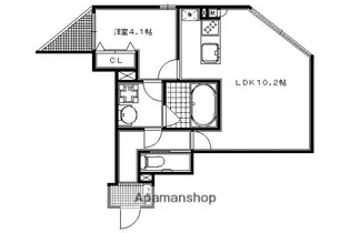 ブランネージュ銀閣寺道【407号室】の間取り