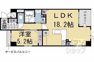 パラドール四条烏丸グレイス【3階】の間取り