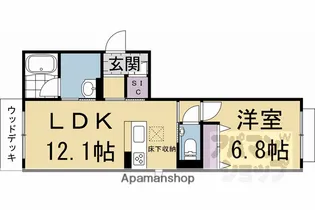 SHAMAISON LIBRIE【103号室】の間取り