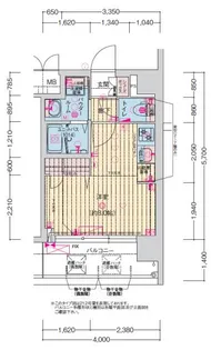 プレサンス 京都室町通 紫水【0212号室】の間取り
