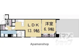 リーガル京都堀川中立売II【101号室】の間取り
